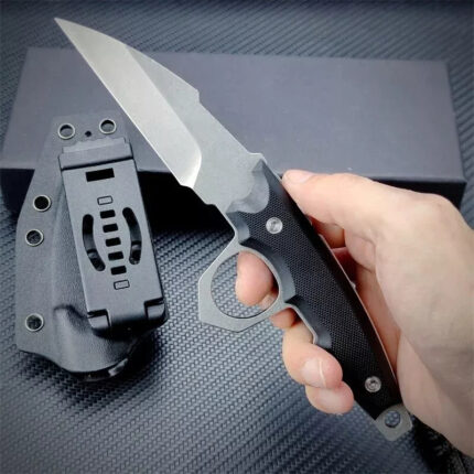 Fixed Blade Knife Tactical Steel Blade Hunting Survival Tough Knife with Sheath