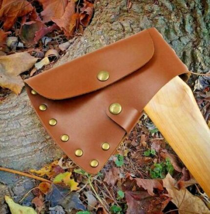 Axe Sheath Head Leather Cover Hatchet Head Holster Axe Case Camping Blade Cover