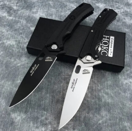 Russian HOKC NKVD EDC Tactical Folding D2 3.8" Blade Knife Camping Hunting Knife